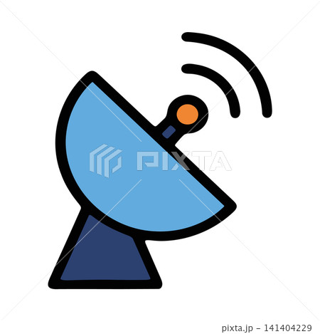 flat with shadow icon and mobile application satellite dish flat with shadow icon and mobile application satellite dish 141404229