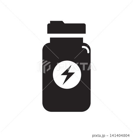 Energy Drink Bottle Icon Vector for Sports Nutrition and Performance Boost Energy Drink Bottle Icon Vector for Sports Nutrition and Performance Boost 141404804