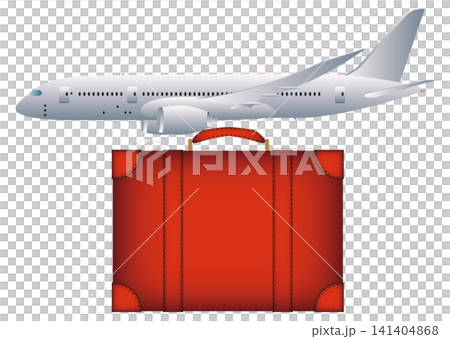 飛行機とトランク 141404868