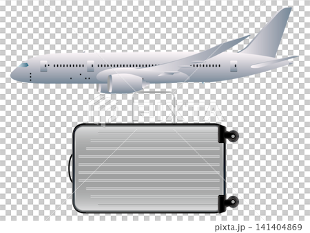 飛機和行李箱 141404869