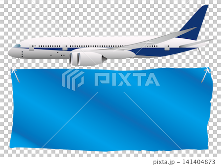 飛機和國旗 141404873