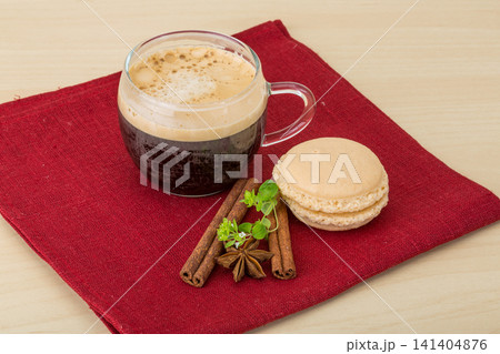 hot chocolate with donuts 141404876