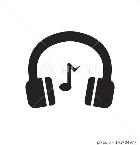 Headphone icon for listening to music and audio entertainment. Headphone icon for listening to music and audio entertainment. 141404977