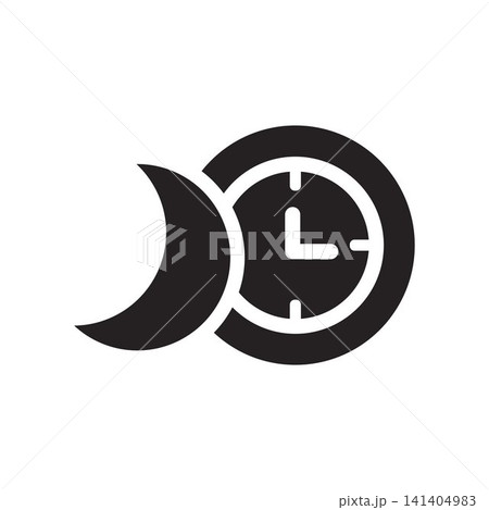 Curfew and moon icons representing the sleep schedule. Curfew and moon icons representing the sleep schedule. 141404983