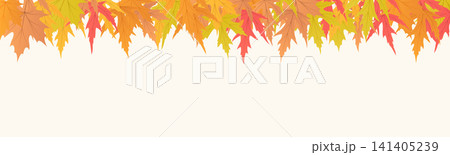 Autumn Maple Leaf Border Banner Background Autumn Maple Leaf Border Banner Background 141405239