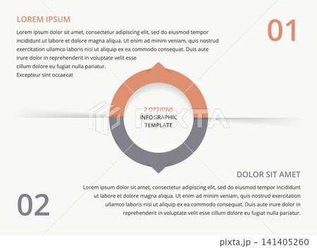 Circular Business Infographic Template with Two Options Circular Business Infographic Template with Two Options 141405260