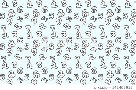 シンプルな数字パターン背景素材 シンプルな数字パターン背景素材 141405913