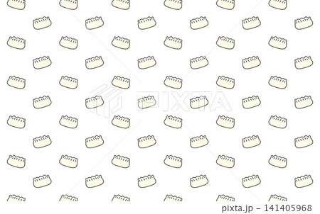 シンプルなぎょうざパターン背景素材 141405968