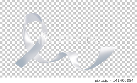 White awareness ribbon isolated on background. Satin ribbon symbol for support, cancer awareness, lung cancer concepts. 3d render. White awareness ribbon isolated on background. Satin ribbon symbol for support, cancer awareness, lung cancer concepts. 3d render. 141406884