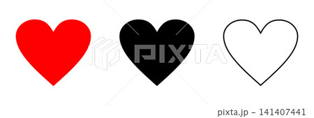 Collection of heart illustrations, Love symbol icon set, love symbol vector. Collection of heart illustrations, Love symbol icon set, love symbol vector. 141407441