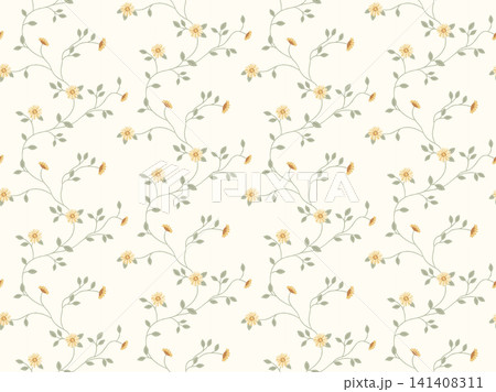 Muted Neutral Watercolor Magnolia and Ditsy Floral Seamless Pattern Collection Muted Neutral Watercolor Magnolia and Ditsy Floral Seamless Pattern Collection 141408311