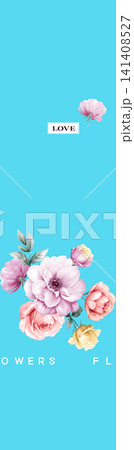 Soft Pastel Watercolor Floral and Oriental Mountain Seamless Pattern Collection Soft Pastel Watercolor Floral and Oriental Mountain Seamless Pattern Collection 141408527