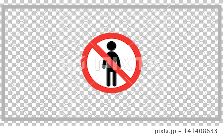 No Entry - Wire mesh fence and no entry sign background material No Entry - Wire mesh fence and no entry sign background material 141408633