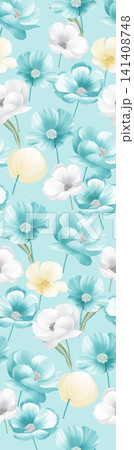 Soft Pastel Watercolor Floral Lace Border and Ornate Square Print Pattern Collection Soft Pastel Watercolor Floral Lace Border and Ornate Square Print Pattern Collection 141408748