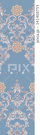 Soft Pastel Watercolor Floral Lace Border and Ornate Square Print Pattern Collection Soft Pastel Watercolor Floral Lace Border and Ornate Square Print Pattern Collection 141408755