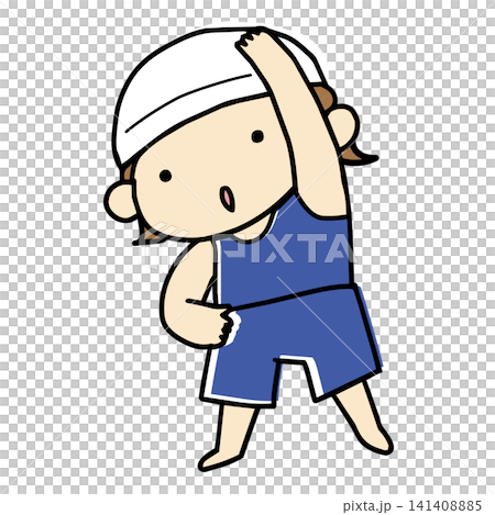 水泳　水着の女の子のイラスト05 141408885