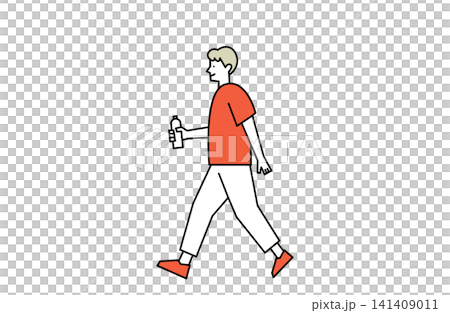 ウォーキングする人2 141409011