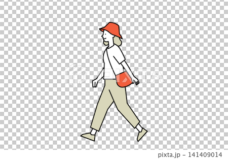 ウォーキングする人1 141409014