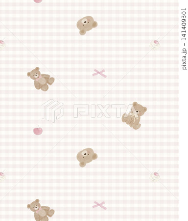 Cute Hand Drawn Cartoon Dog Animal and Festive Scene Seamless Pattern Collection 141409301