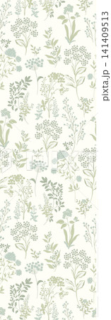 Dreamy Soft Pastel Watercolor Dense Floral Seamless Pattern Collection 141409513