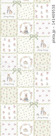 Dreamy Soft Pastel Watercolor Dense Floral Seamless Pattern Collection 141409538