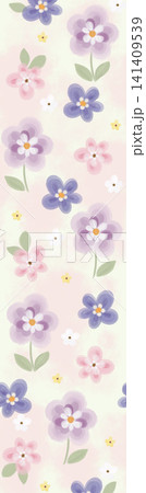 Dreamy Soft Pastel Watercolor Dense Floral Seamless Pattern Collection 141409539