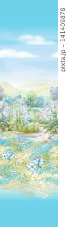 Soft Pastel Watercolor Tulip Rose and Ditsy Wildflower Seamless Pattern Collection Soft Pastel Watercolor Tulip Rose and Ditsy Wildflower Seamless Pattern Collection 141409878