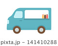 ドリンクを販売する青いキッチンカー 141410288