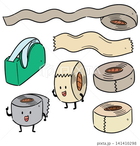 vector set of adhesive tape vector set of adhesive tape 141410298