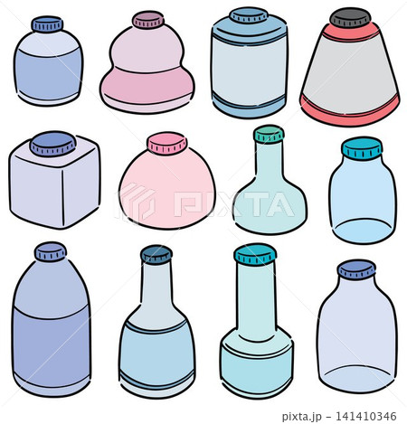 vector set of plastic bottle vector set of plastic bottle 141410346