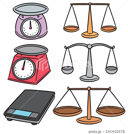vector set of weighing machine 141410378