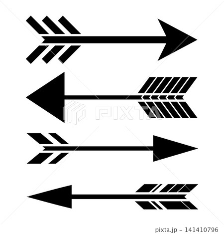 Archery arrow collection, minimalist monochrome symbols Archery arrow collection, minimalist monochrome symbols 141410796
