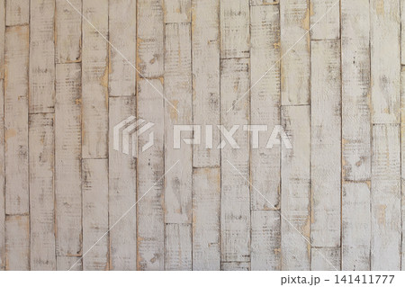 White distressed wood panel texture. Shabby chic weathered timber wall background. White distressed wood panel texture. Shabby chic weathered timber wall background. 141411777