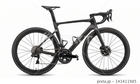 Modern carbon fiber racing bicycle with aerodynamic equipment transportation performance professional activity handlebars technology lightweight transport Modern carbon fiber racing bicycle with aerodynamic equipment transportation performance professional activity handlebars technology lightweight transport 141411985