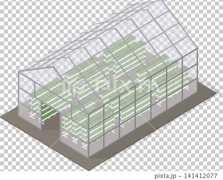 Hydroponic farming system in greenhouse Hydroponic farming system in greenhouse 141412077