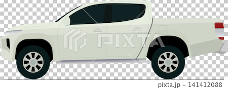 Twin cabin pickup truck flat side view 141412088