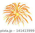 オレンジ色の花火 141413999