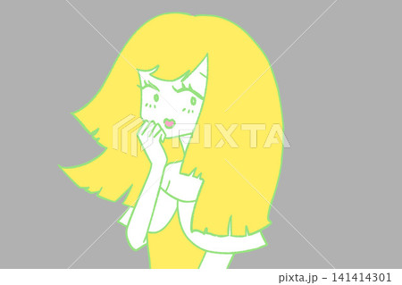 男子を見つめる女子 141414301