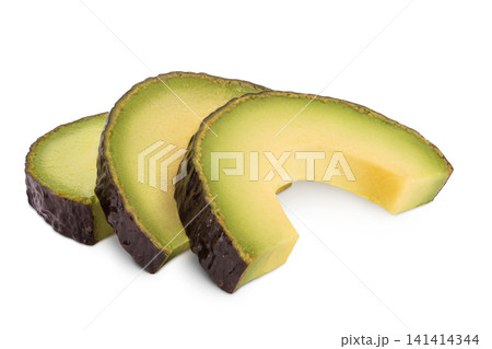 avocado piece isolated on white background close up avocado piece isolated on white background close up 141414344