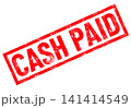 Cash Paid red rubber stamp on white background. Cash Paid stamp sign. Cash Paid grunge stamp. 141414549