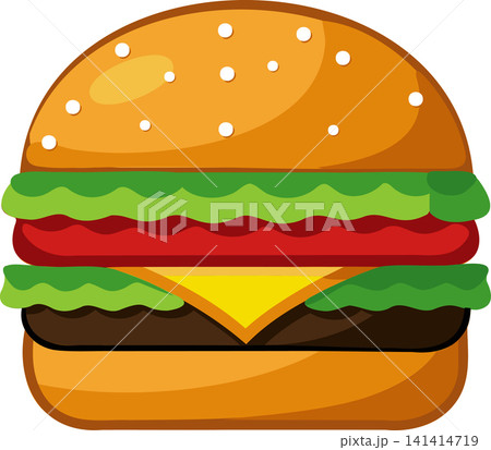 Tasty Burger Clipart Vector with Juicy Ingredients Perfect for Menus Blogs and Food Designs Tasty Burger Clipart Vector with Juicy Ingredients Perfect for Menus Blogs and Food Designs 141414719