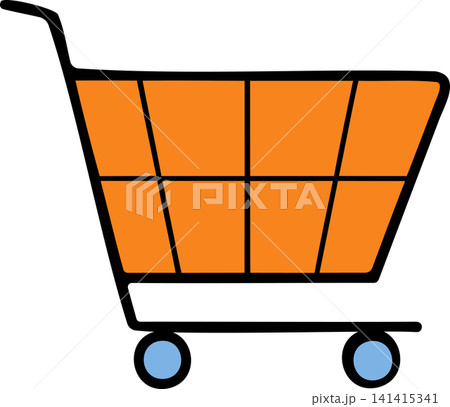 Shopping cart art icon for apps and websites Shopping cart art icon for apps and websites 141415341