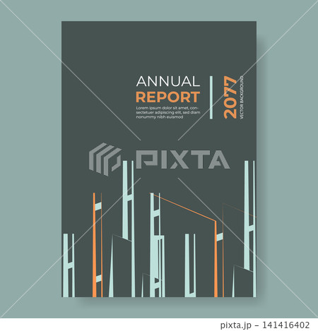 Modern A4 cover design template. Business annual report presentation. Poster background or book cover. Corporate business catalog. 141416402