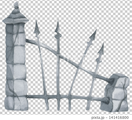Damaged Fence Illustration Damaged Fence Illustration 141416800