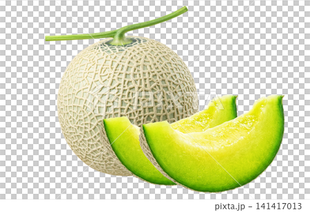 Realistic Melon Illustration on a White Background 141417013
