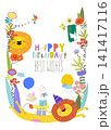 Cute Funny Animals celebrating Birthday 141417116