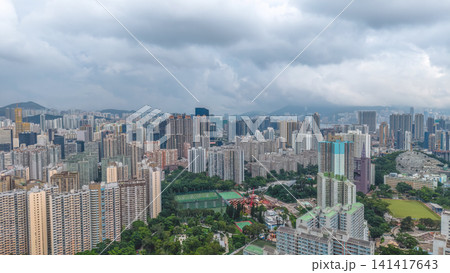 Hong Kong July 19 2022 view of Wong Tai Sin cityscape. Hong Kong July 19 2022 view of Wong Tai Sin cityscape. 141417643