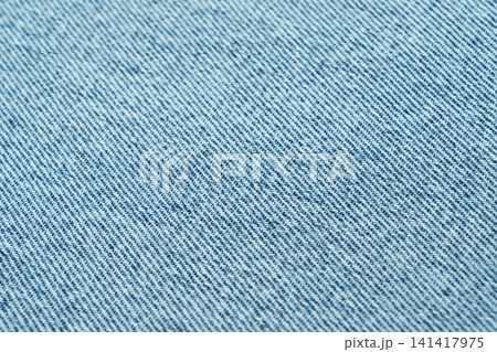 A sample of blue denim fabric. A sample of blue denim fabric. 141417975
