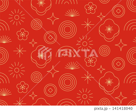 Minimal Chinese pattern for Chinese New Year banners, posters, greeting cards and wrapping paper Minimal Chinese pattern for Chinese New Year banners, posters, greeting cards and wrapping paper 141418040