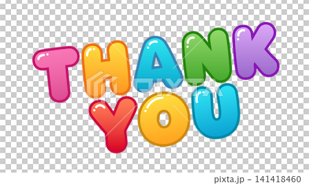 Colorful thank you typography design Colorful thank you typography design 141418460